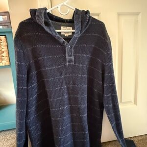 Lucky Brand Men's Dark Blue Patterned Sweater